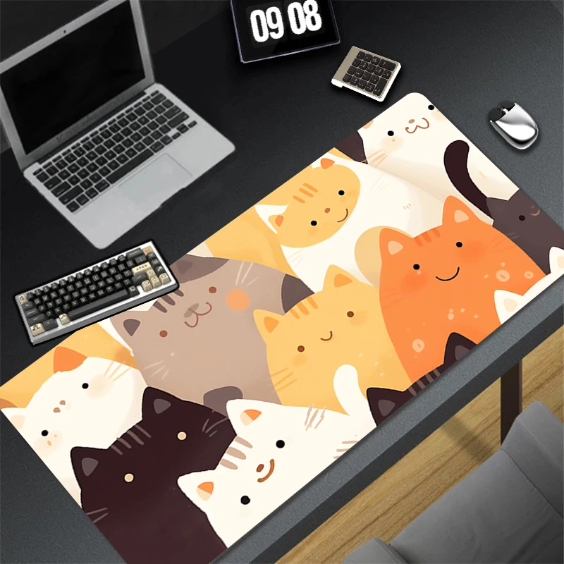 Pattern Game Mousepad Pad Rubber Mouse Mat Desk Gaming Non Slip Table Mat PC Gamer Cabinet Cute Amine Cat Mousepad Keyboard Pad
