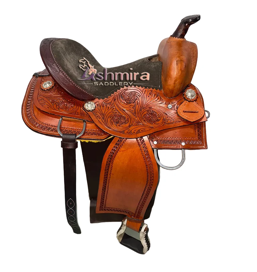 High Quality Western Barrel Horse Saddle, Trail Horse Racing Saddle, Custom Horse Saddle With Set, Wholesale Hot Selling