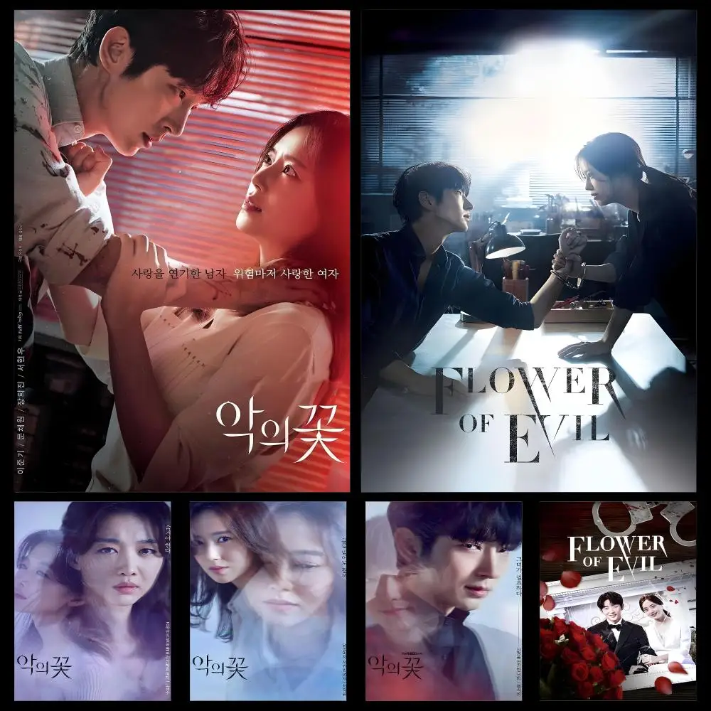 Drama Flower Of Evil Korean Thriller Poster PP Self Adhesive Decorative HD For Garage Gaming Room Living Room Gift