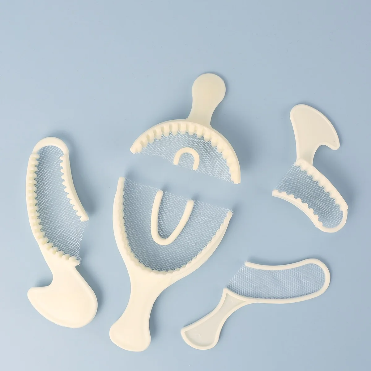 

50 Pcs/Bag Dental Disposable Triple Impression Bite Registration Trays F/A/P/Q/S