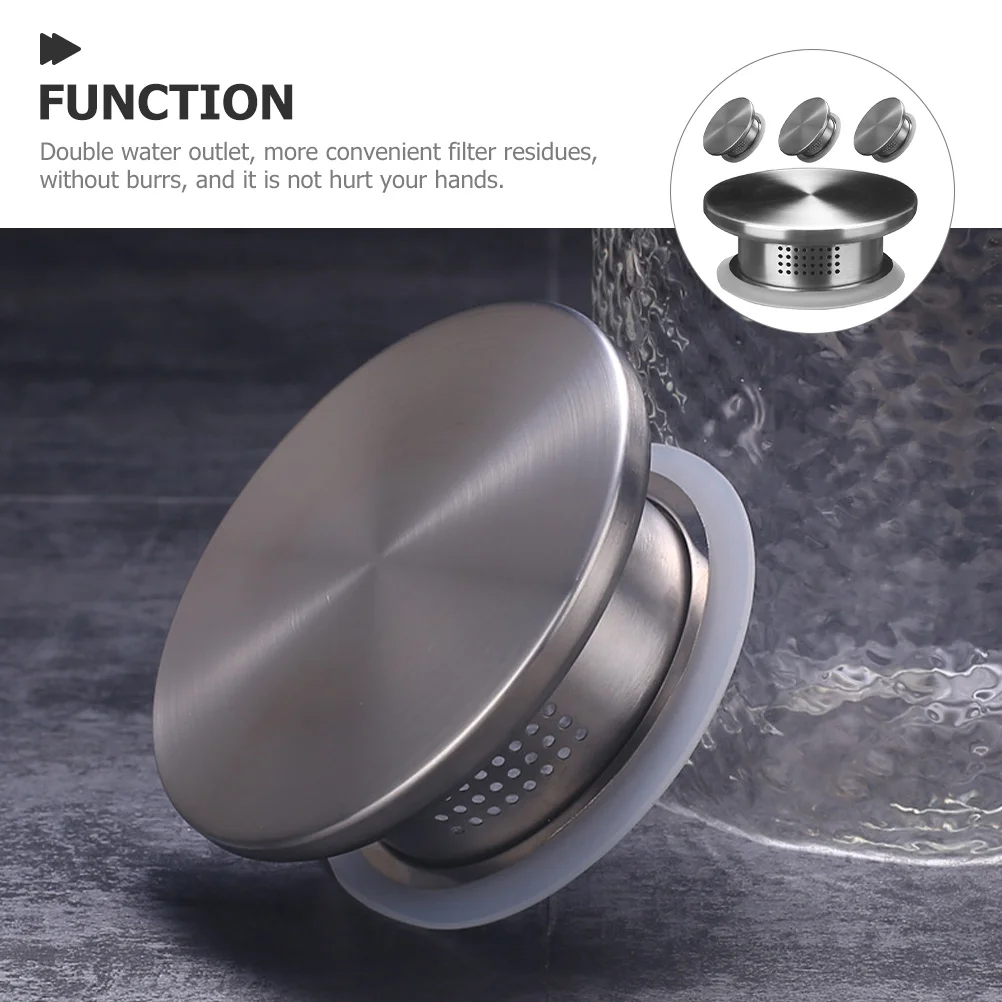 

4 шт., сменная крышка чайника из нержавеющей стали, двойной выпускной фильтр, крышка фильтра, крышка кувшина, аксессуар