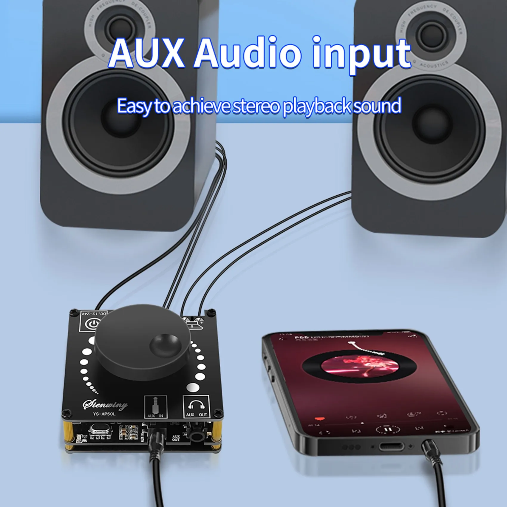 A51I -AP50L Scheda amplificatore Bluetooth digitale Mini versione 50W + 50W HIFI ad alta potenza BT5.1 Modulo altoparlante stereo a due canali