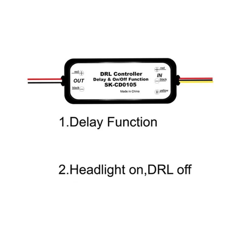 B69C 1Pcs DRL Controller Auto Car LED Daytime Running Light Relay Harness Dimmer On/Off 12-18V Fog Light Controller