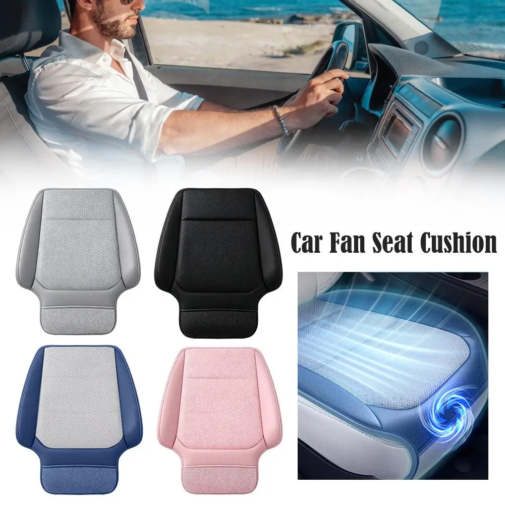 Summer Cooling Seat Cushion USB Powered Ventilated Fan PadAuto On/Off Breathable Ice Silk Car Seat Cover ﻿Car Accessories view 5