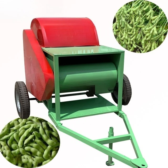 

Green Soy Bean Pod Separator Harvester Japanese Edamame Picking Machine 500kg/h Gear Drive Motor Driven High Safety Low