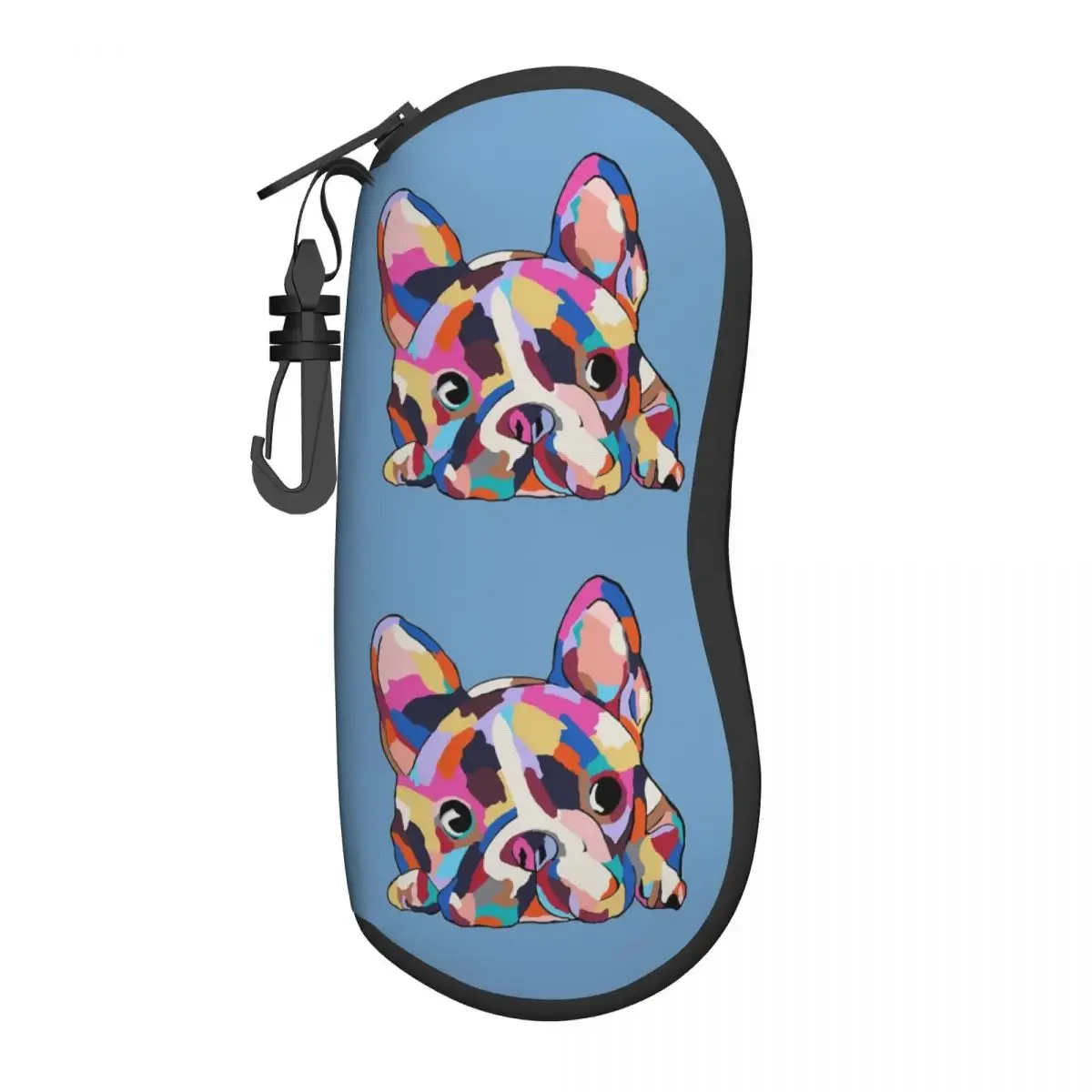 Zoe French Bulldog Glasses Case Printing Zipper Pet Frenchie Animal Eyeglasses Storage Box Hot Glasses Box