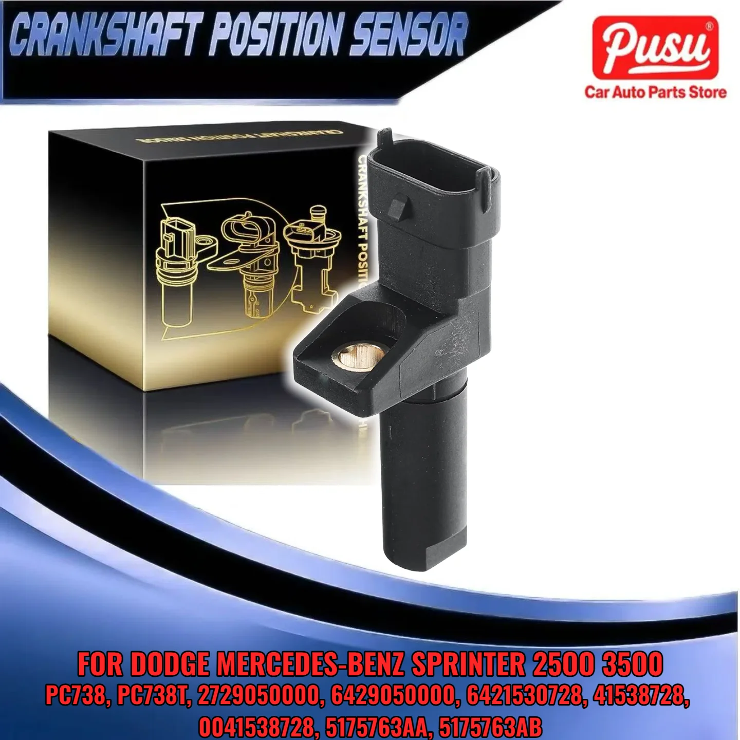 

Crankshaft Position Sensor for Jeep Grand Cherokee Mercedes-Benz W211 W221 Dodge PC738 PC738T 2729050000
