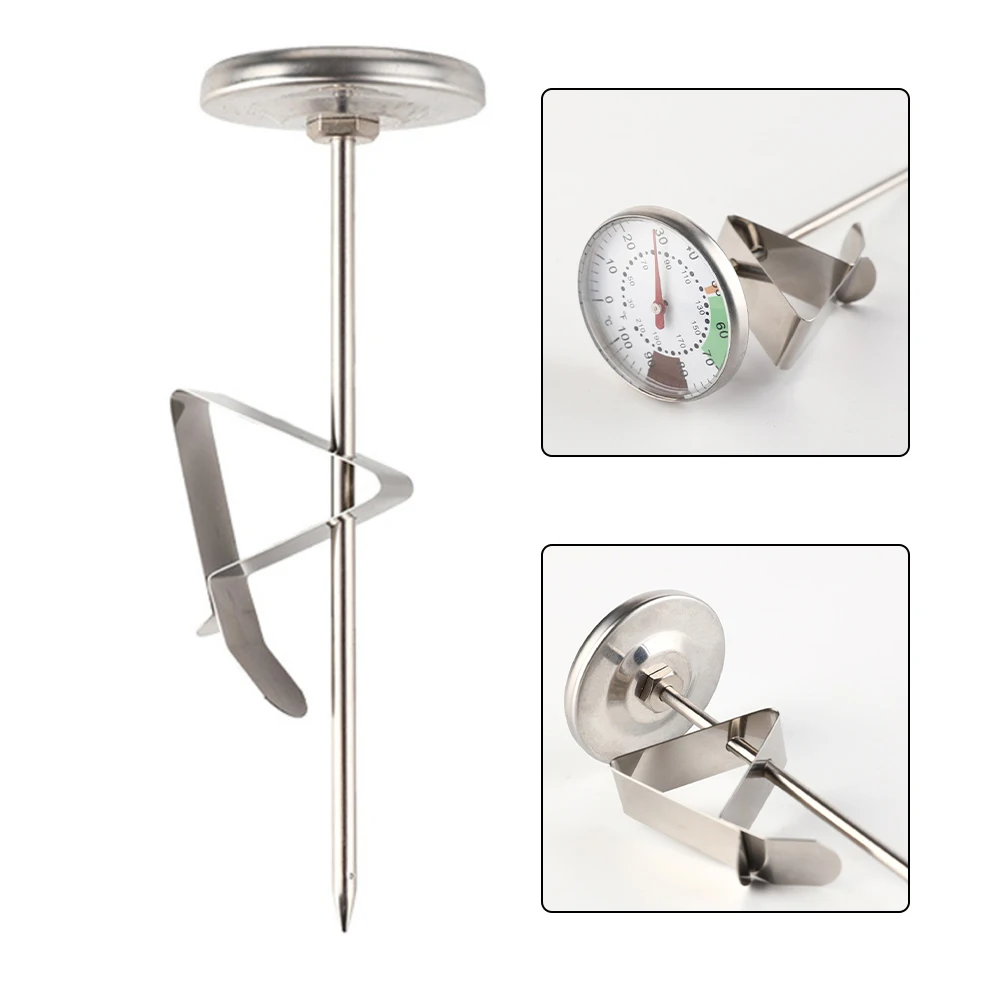 Milk Frothing Thermometer Set 2 Pieces with Large Dial for Coffee Chocolate Cappuccino Temperature Measurement