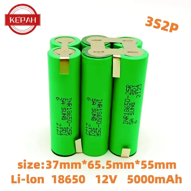 Batterie aste articulation lon pour tournevis électrique, perceuse, 2S1P ~ 6S1P, 2500mAh, 7500mAh, 18650, 25R, 7.4V ~ 25.2V