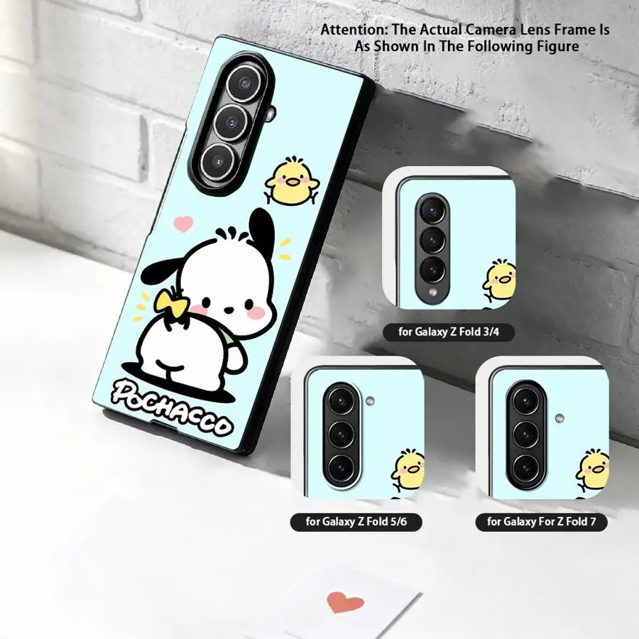 Sanrio Pochacco Back Phone Cover Funda Case for Samsung Galaxy Z Flip 8 Flip6 Z Fold 8 7 6 5 4 3 Flip4 Flip7 FE Flip5 Flip3 Z view 5
