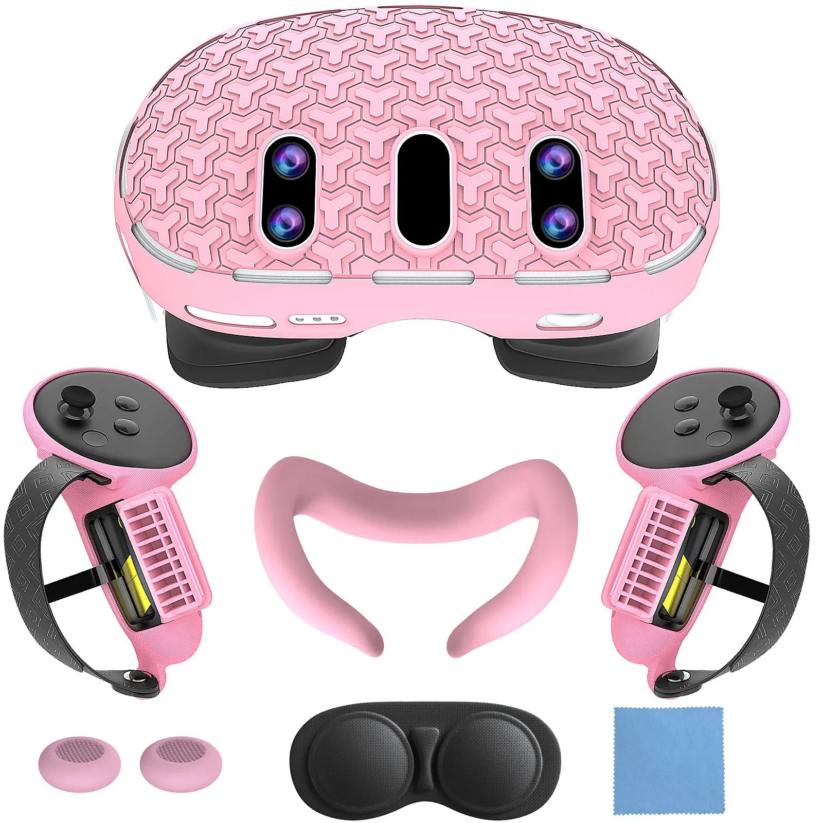 

For Meta quest3 Silicone protective case Quest3 Silicone 7-piece quest3 accessory Long handle
