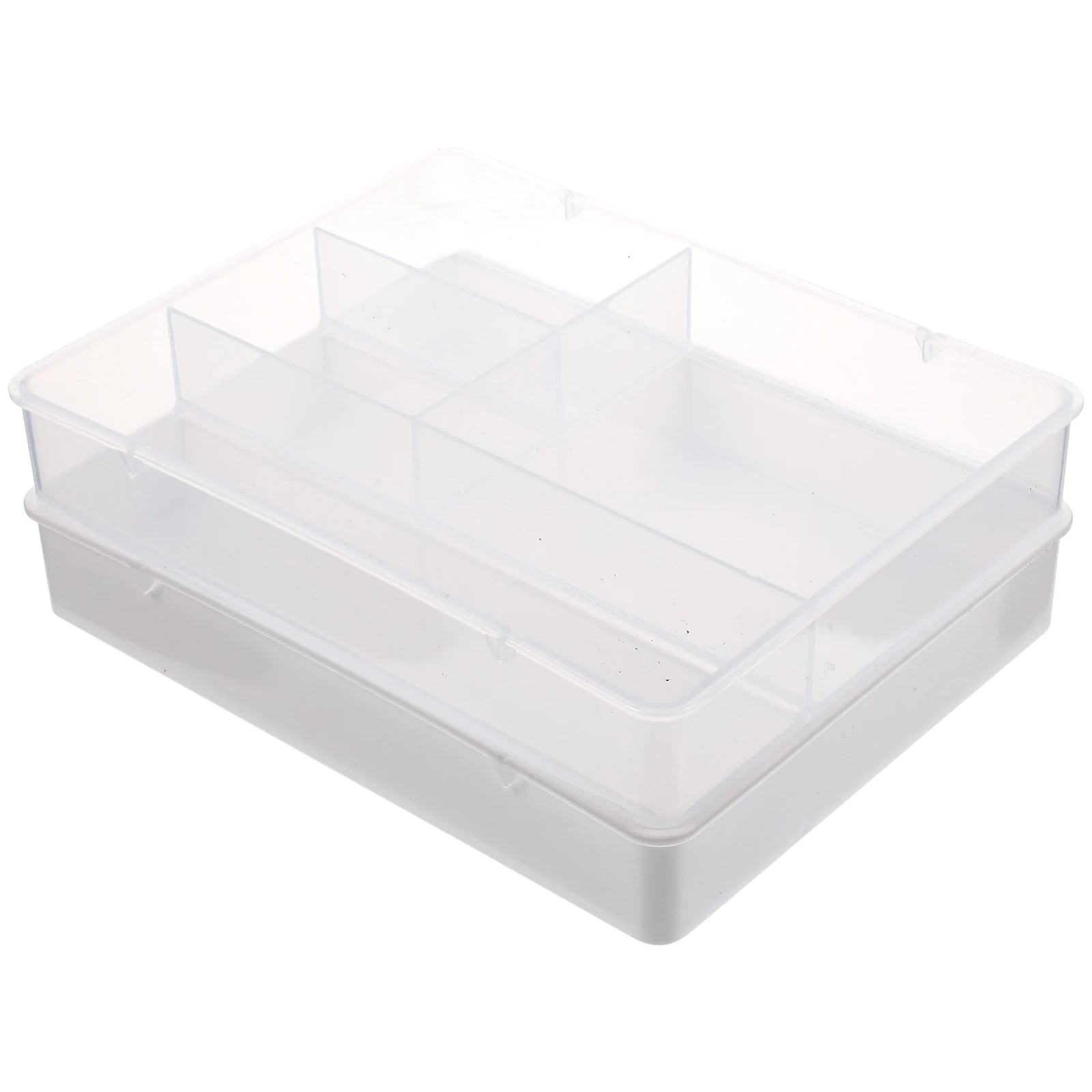 

2 Pcs Organizer Sundries Storage Box Home Desktop Cut -saving Compact Case Office Abs Drawer Classified