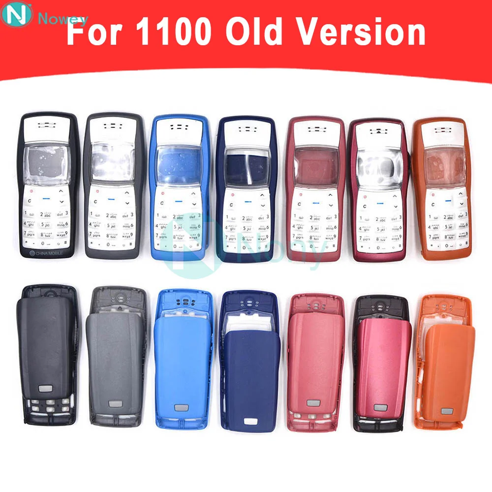 Nowey 1100 Cover For 1100 Mobile Phone Front Back Housing Case Arabic Keypad Replacement Parts