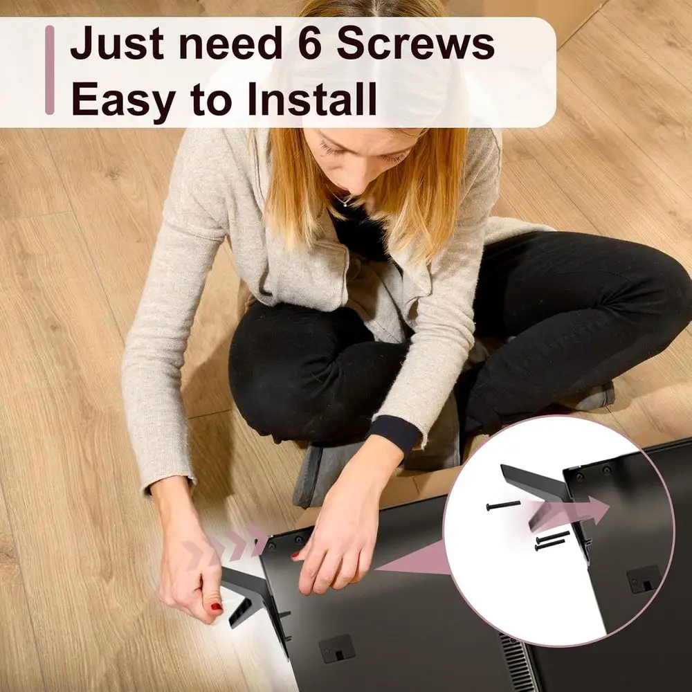 Suporte Universal para TV ou Pernas de Substituição para TVs de 70-75 Polegadas com Parafusos