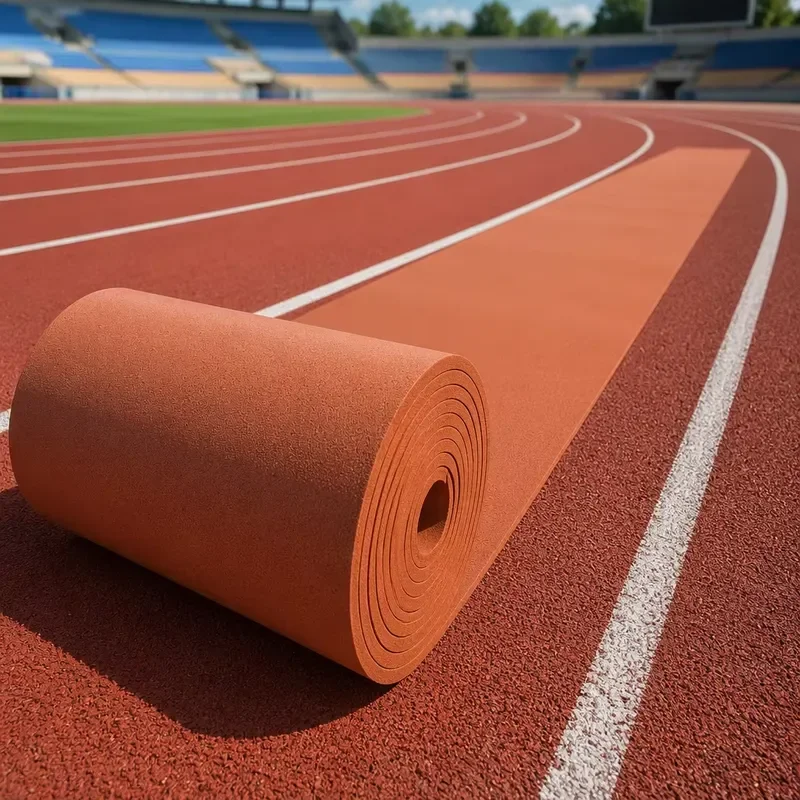 12mm Red Playground Rubber Flooring Rolls Non-Toxic Anti-Slip Impact-Resistant Eco-Friendly Fire-Proof Safety Mat for Schools