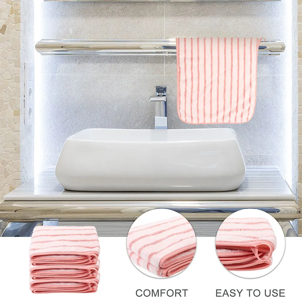 

4Pcs Coral Fleece Bath Towel Extra Large Absorbent Washcloths for Daily Cleaning Soft Skin Friendly Towels for Home Spa Gym