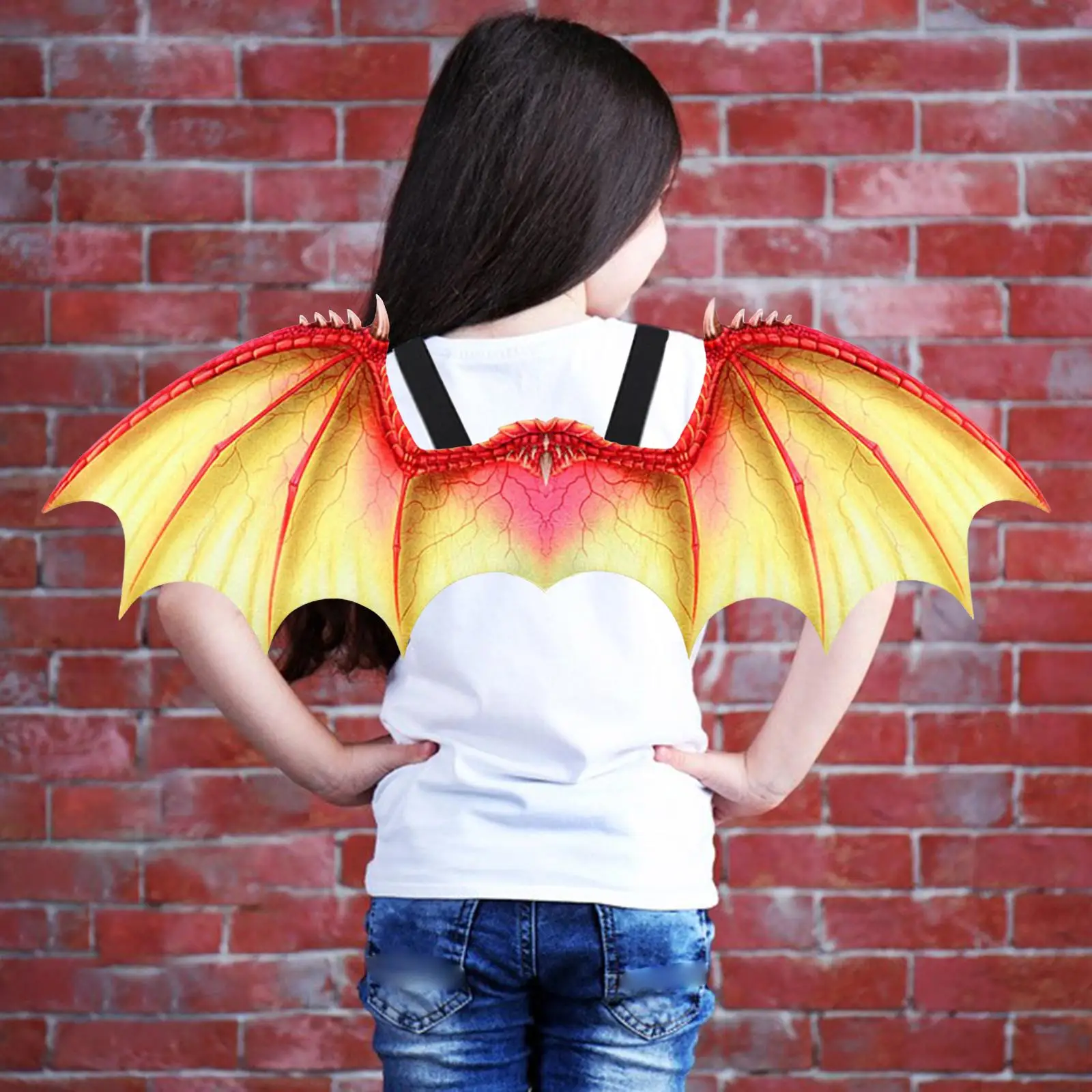Dragon Wing Kids Costume Accessory for Stage Performance Decor Party Favors Red