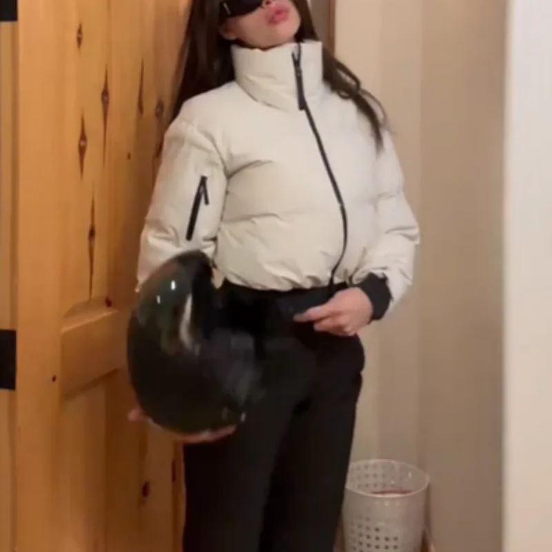 Tarnstreifen-Skianzug-Sets mit Hohem Kragen, Winddichte Kapuzenjacke, Warme Hose, 2026 Neue Damen-Schneesportbekleidung – Detail 9