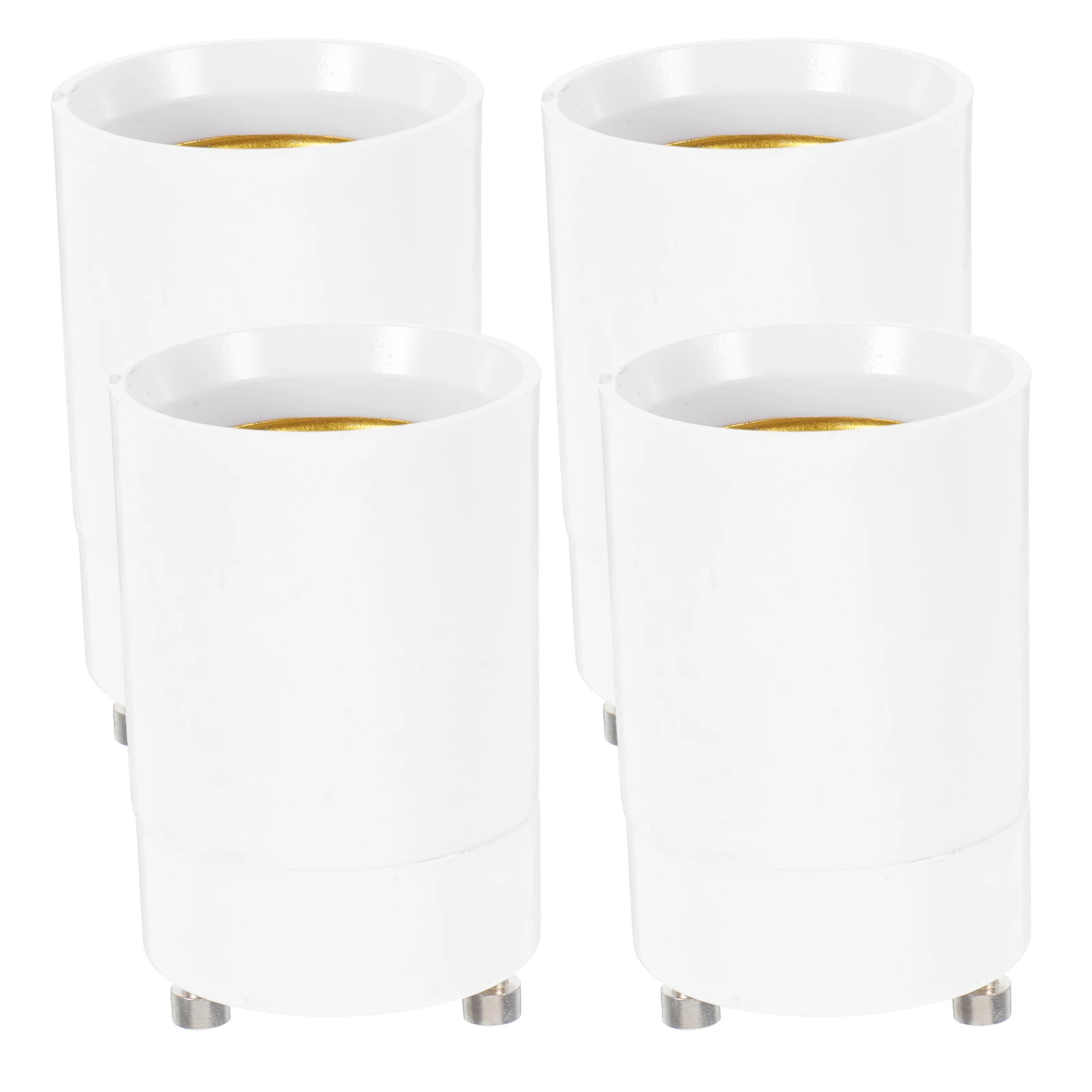 

4pcs Gu24 To E27 Light Bulb Adapter Converter Medium Base Socket Extender For Led Bulbs Lighting Conversion Fitting Lamp Holder