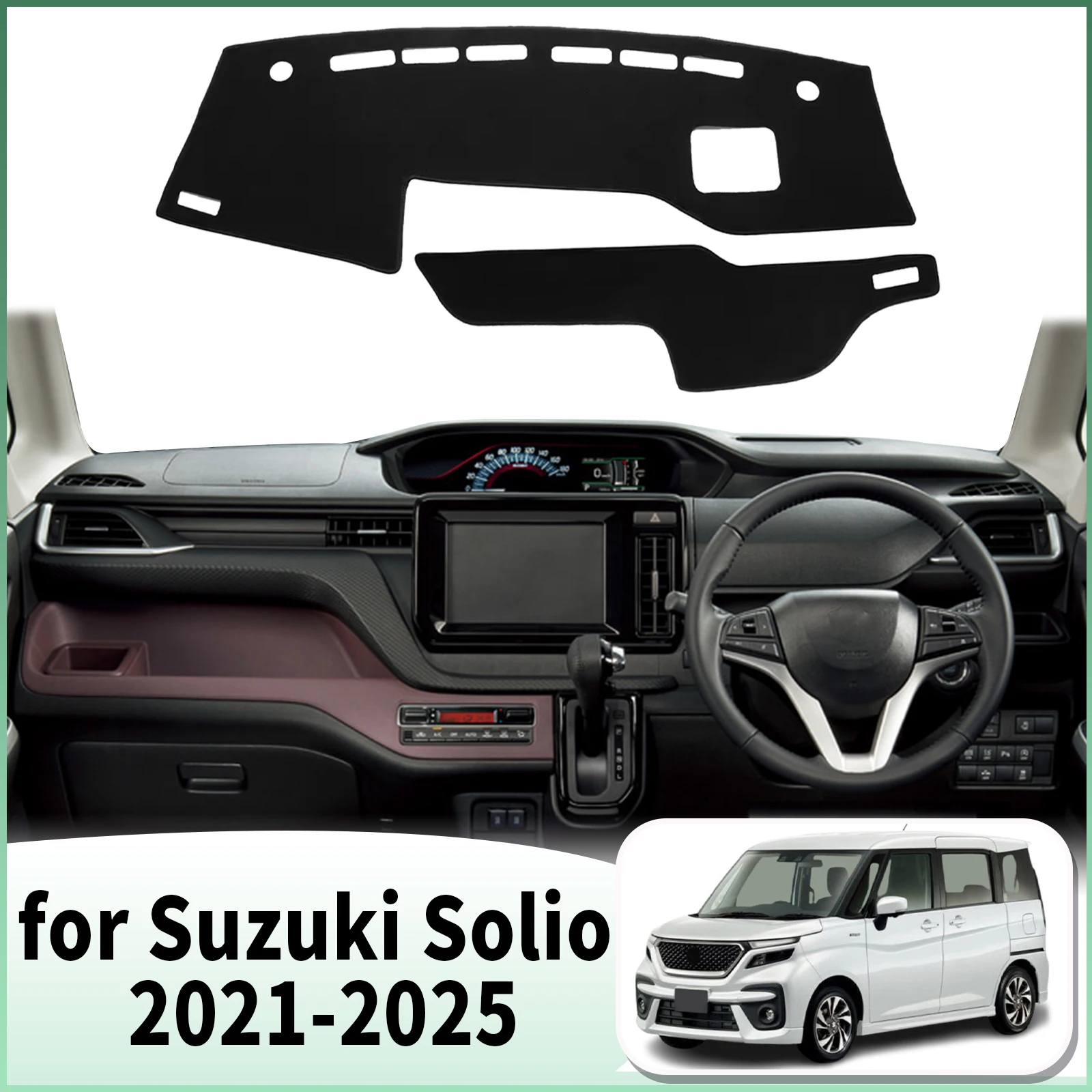

fit for Suzuki Solio 2021 2022 2023 2024 2025 RHD Car Dashmat Accessories Dashboard Cover Pad DashMat Sunshade Protective Carpet
