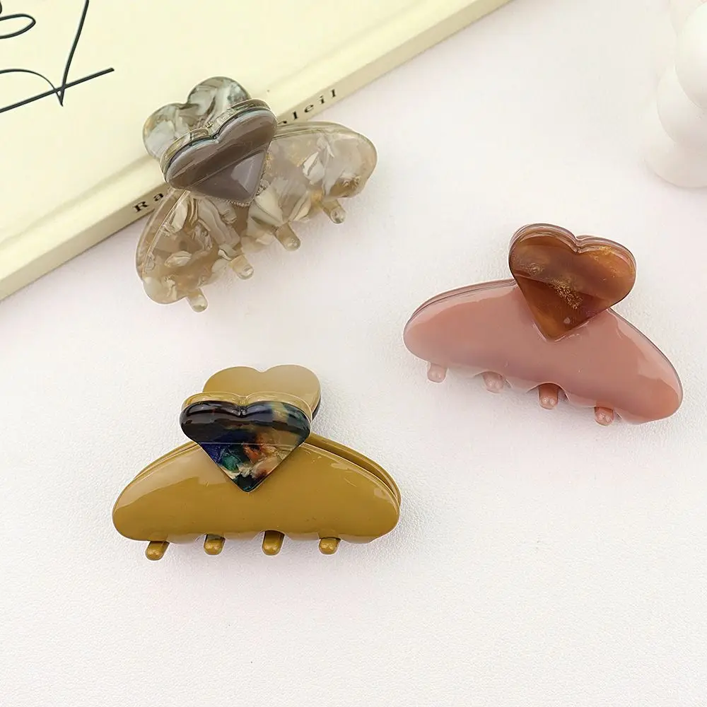 Creative Acetate Hair Claw Clip Love Headwear Barrette Headdress Hair Accessories Hair Clip Women