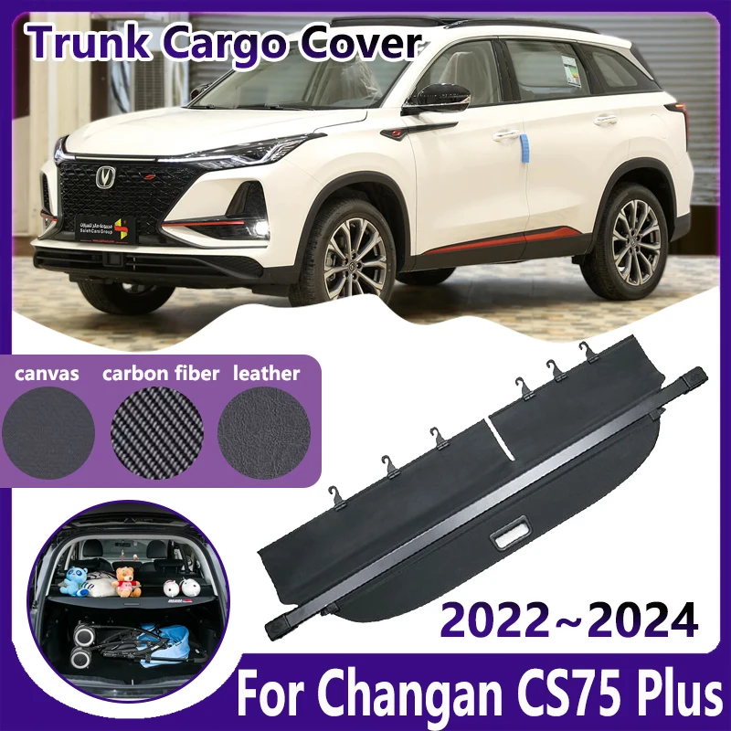 

Car Trunk Curtain for Changan CS75 Plus II 2022 2023 2024 Dedicated Cargo Cover Luggage Storage Rear Boot Tray Car Accessories