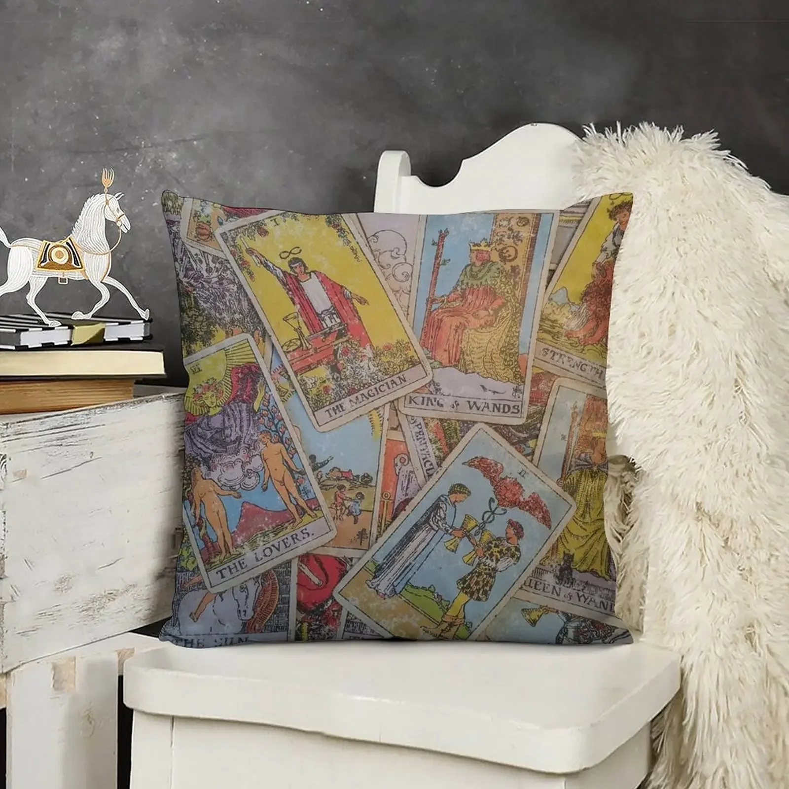 

Tarot Time Throw Pillow Throw Pillow Covers Embroidered Cushion Cover pillow