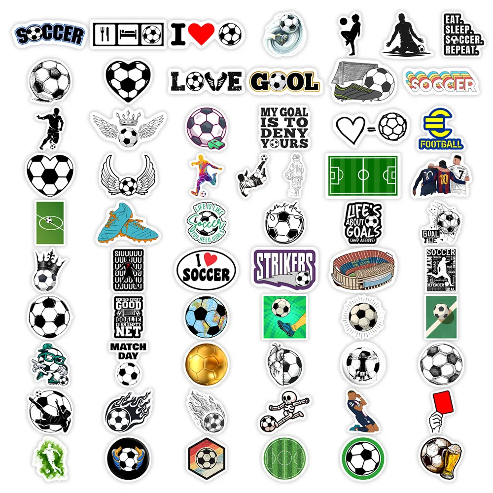 Soccer Football  Stickers Sports Physical Activity DIY Gift Decal for Phones Laptops Bottles Decor Graffiti Waterproof Stickers