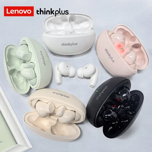 Imagen 2 del producto Lenovo thinkplus nuevos auriculares inalámbricos Bluetooth auriculares estéreo HiFi auriculares con micrófono HD graves profundos auriculares intrauditivos para juegos