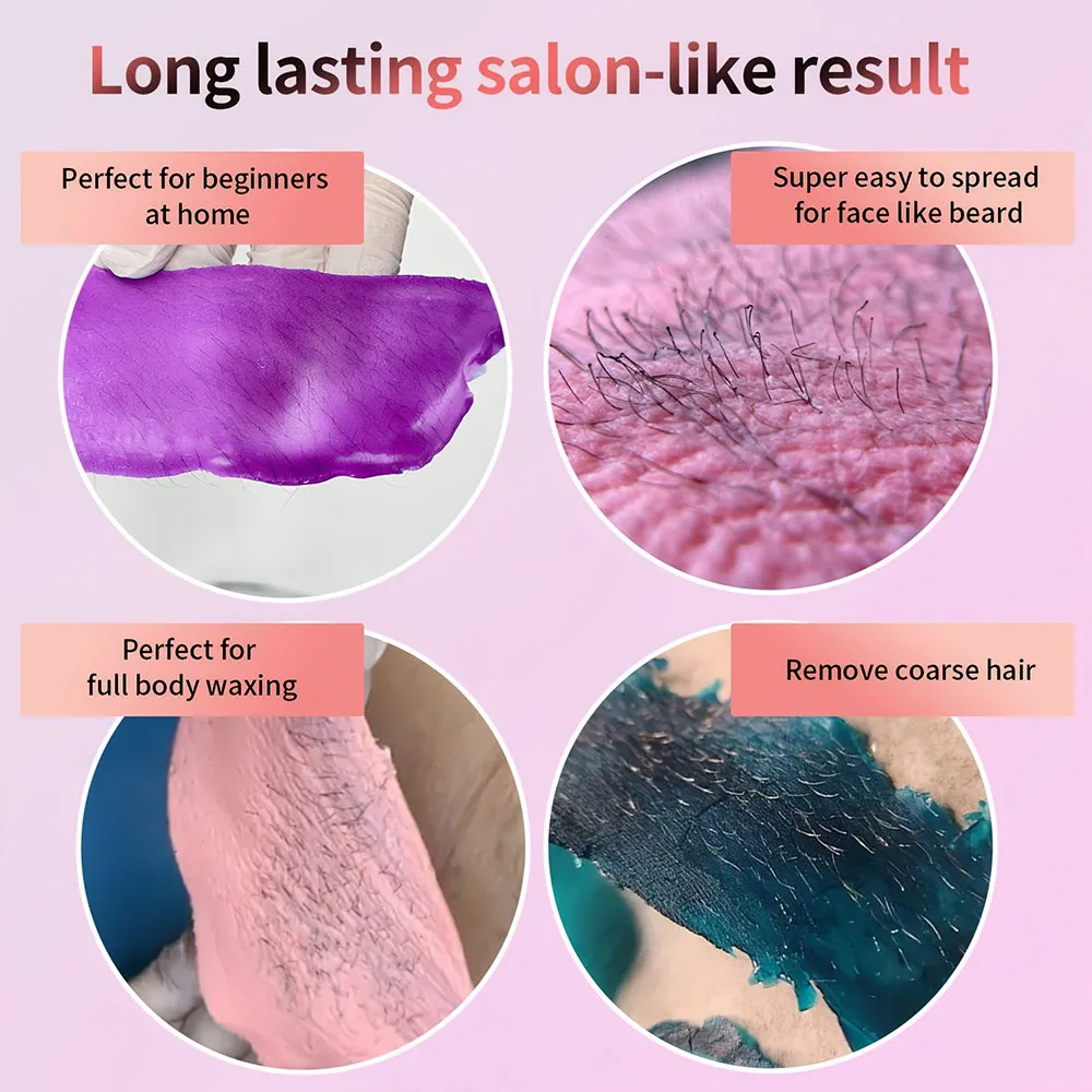 Viilife 100/500 جرام شمع الخرز لطيف إزالة الشعر الصلب الشمع لأنواع البشرة الحساسة نتائج طويلة الأمد لا احمرار أو تهيج