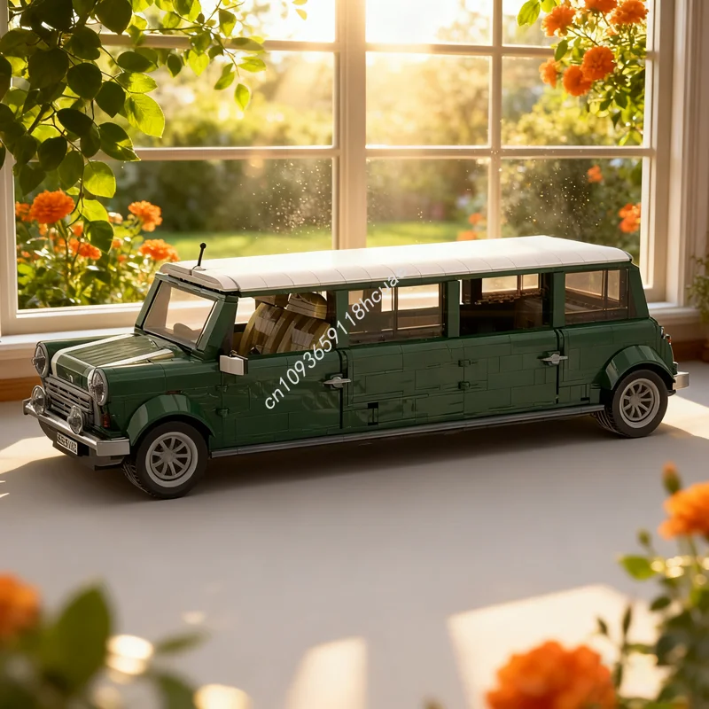 

1543 шт. MOC Mini Cooper Stretch Limo Iconsed Модель Строительные блоки Рождественский подарок Архитектурная игрушка Сборка DIY идея День рождения
