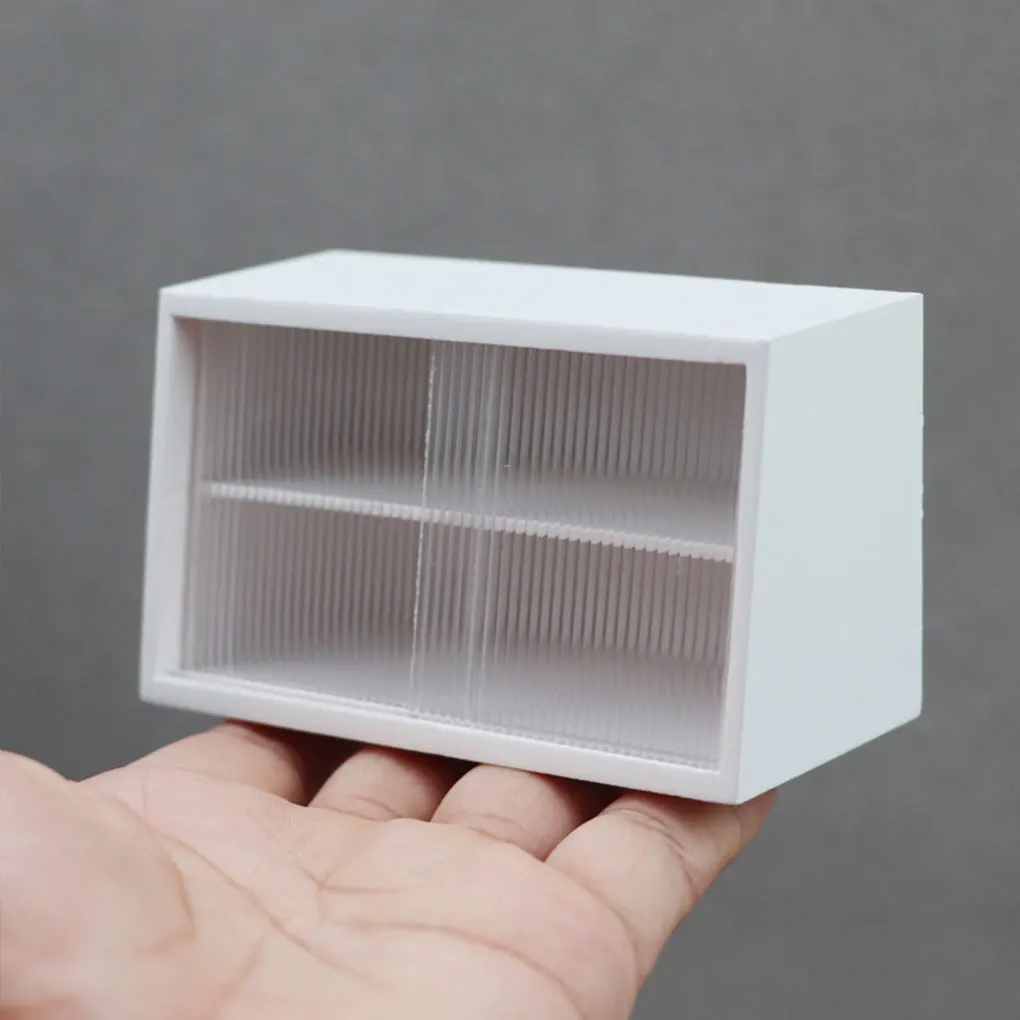 1/12 خزانة كعك بيت الدمى محاكاة أثاث خشبي نموذج خزانة صغيرة لتقوم بها بنفسك عرض الدمى لمركز مقهى المطبخ #2