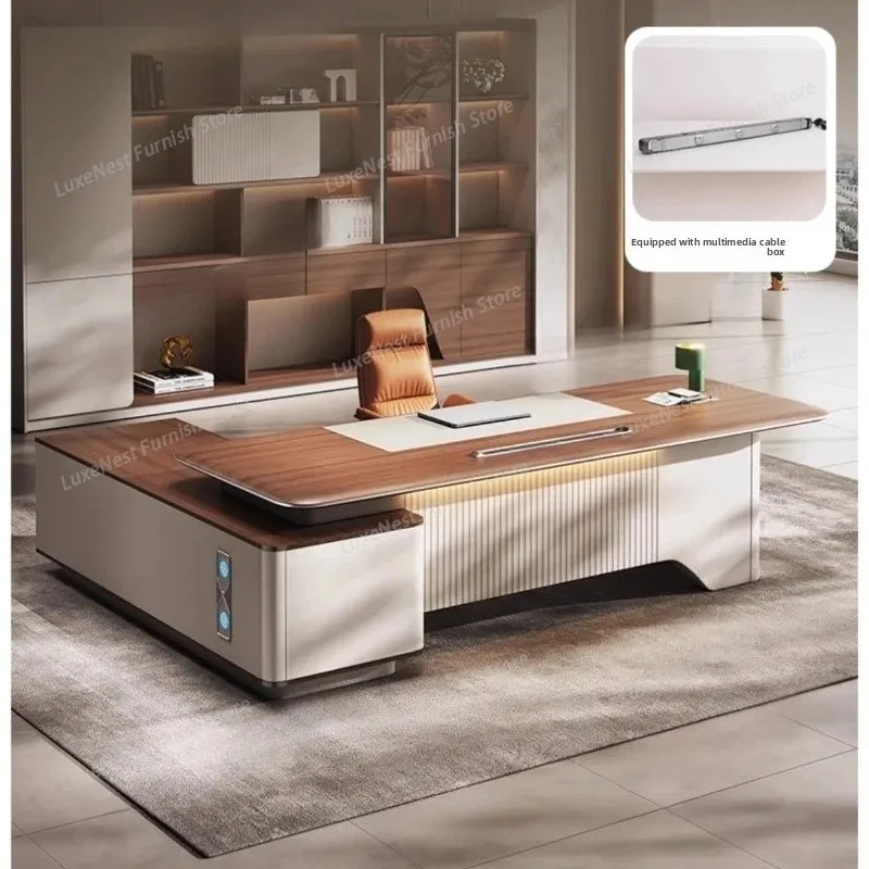 

Органайзер для рабочего стола, офисные столы с ящиками, компьютерные столы с местом для хранения, роскошные компьютерные столы, L-образная современная офисная мебель