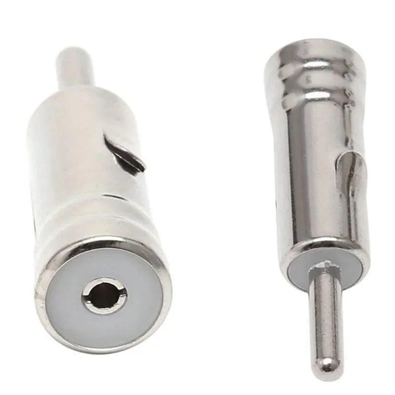 Car Radio Aerial Antenna Adapter Coax Interface Adapter DIN Jack Female To ISO Plug Male Right Angle Connector