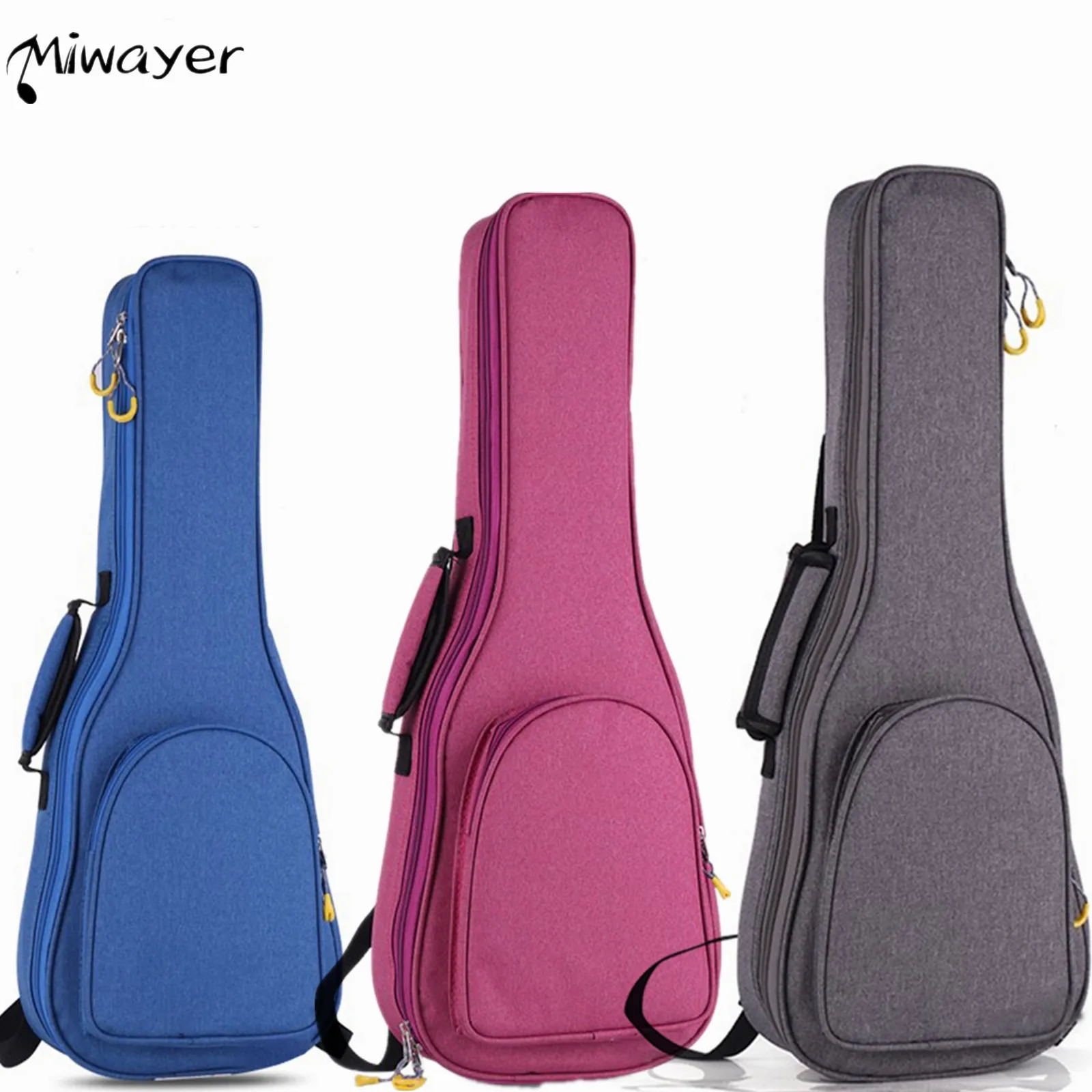 Miwayer Ukulele Case 15MM Heavy Sponge Padding Waterproof Dustproof Shockproof Ukulele Bag for Concert Soprano Tenor Ukulele