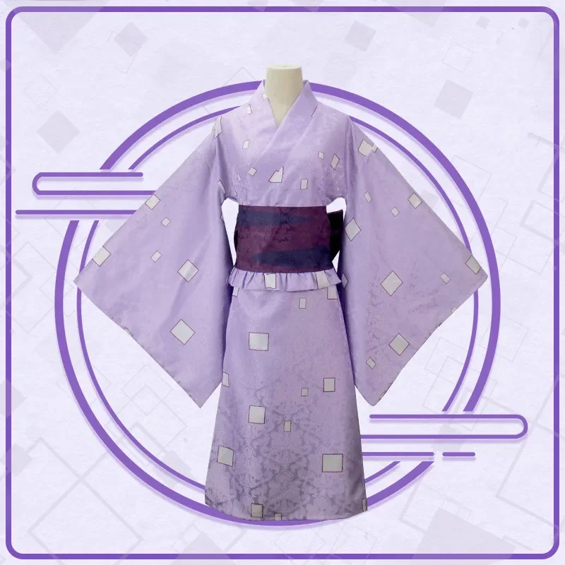 Hot Anime  Doki Young Kid Kimono for Women Girl Purple Japanese Uniform Cosplay Costume Halloween Party Performance