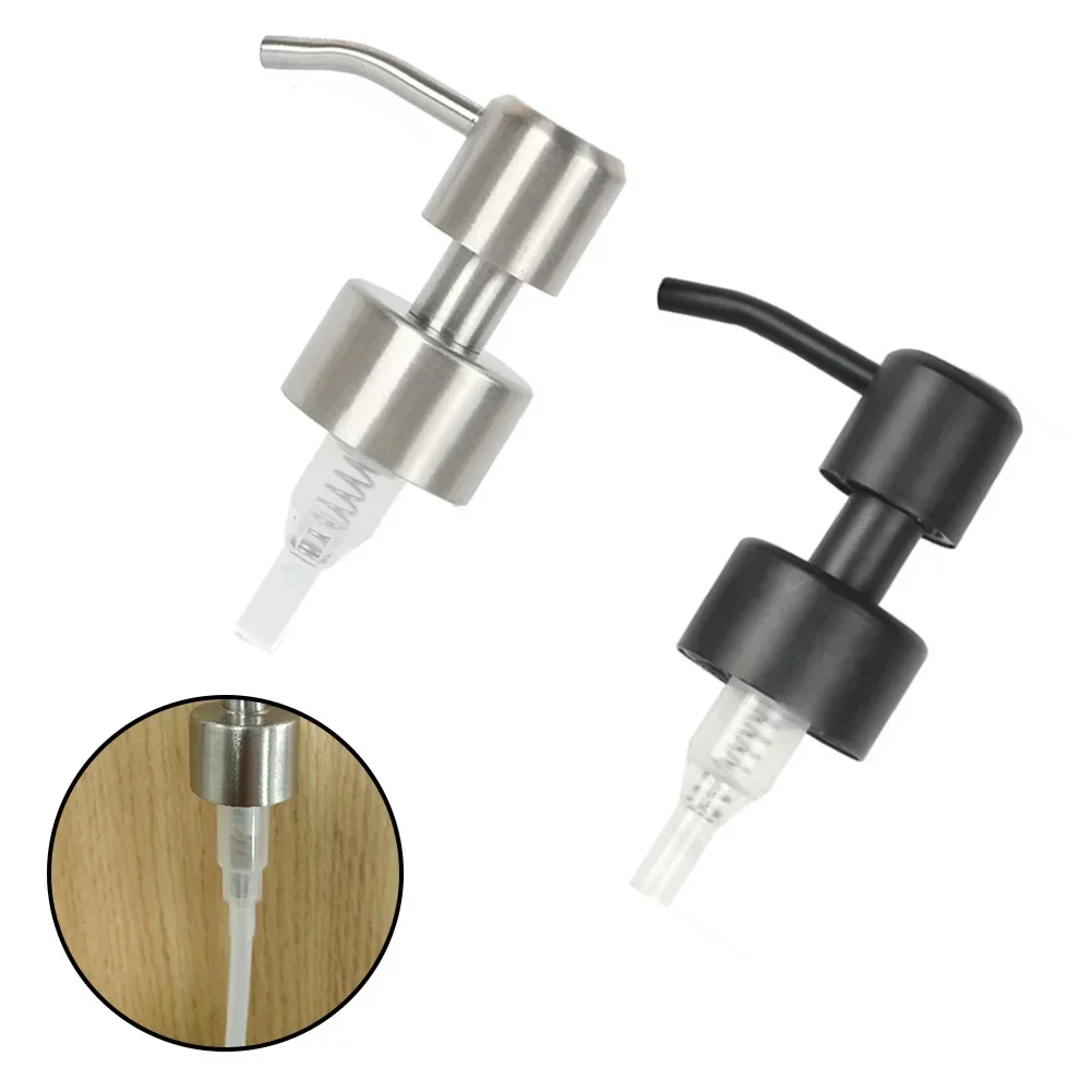 High-Quality Materials New Practical Pump Head Soap Dispenser Pump Stainless Steel 11cm Rust-Proof Silver/Black