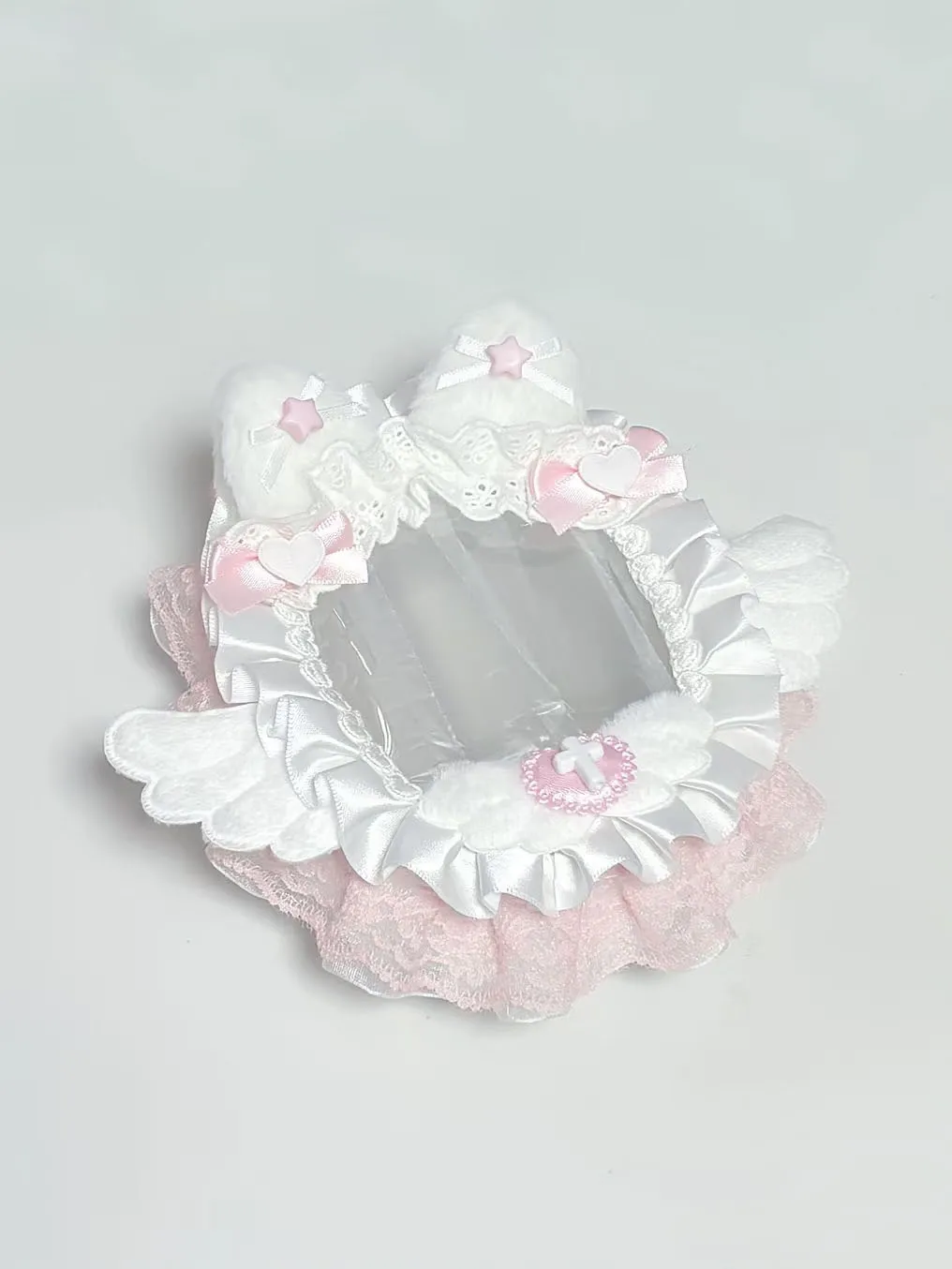 10 cm Doll Bag Keychain Lace Decor Protective Storage Plush Doll Ita Bag  Anime  Storage Case Protection for 10 cm Height Doll