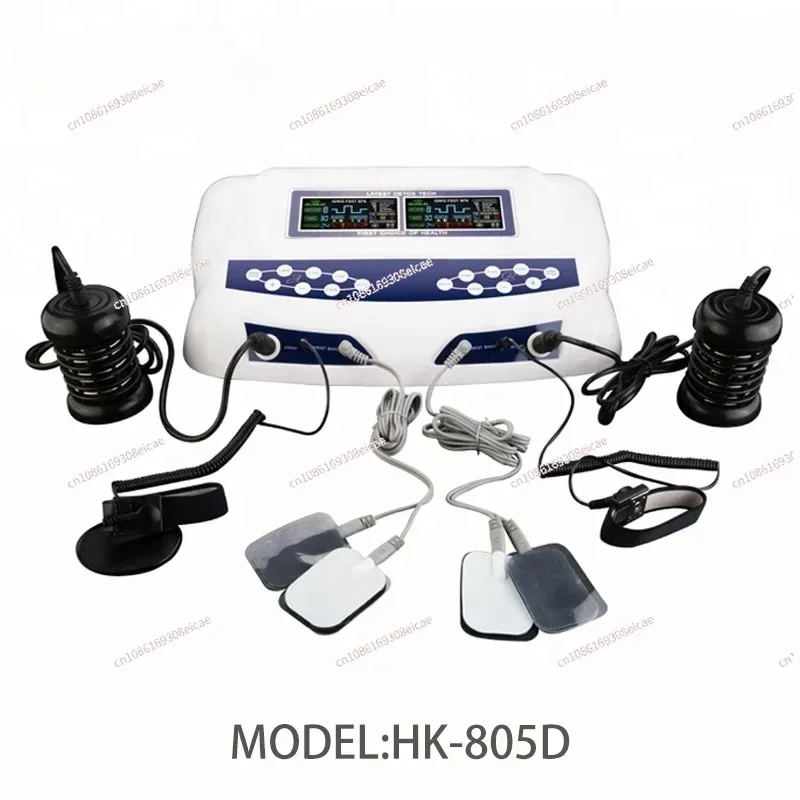 HK-805D Dual Ionic Foot Detox Spa Bath LCD Machine & FIR Belts 8 Modes Ion Cleanse