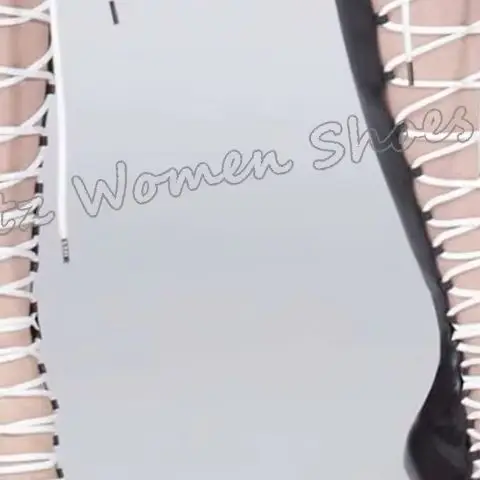 Sandals Knee High Boot Leather Hot Girls Shoes Cross Strap Mixed Color Lace-Up Thin Heel New Fashion Luxury Elegant Concise Sexy