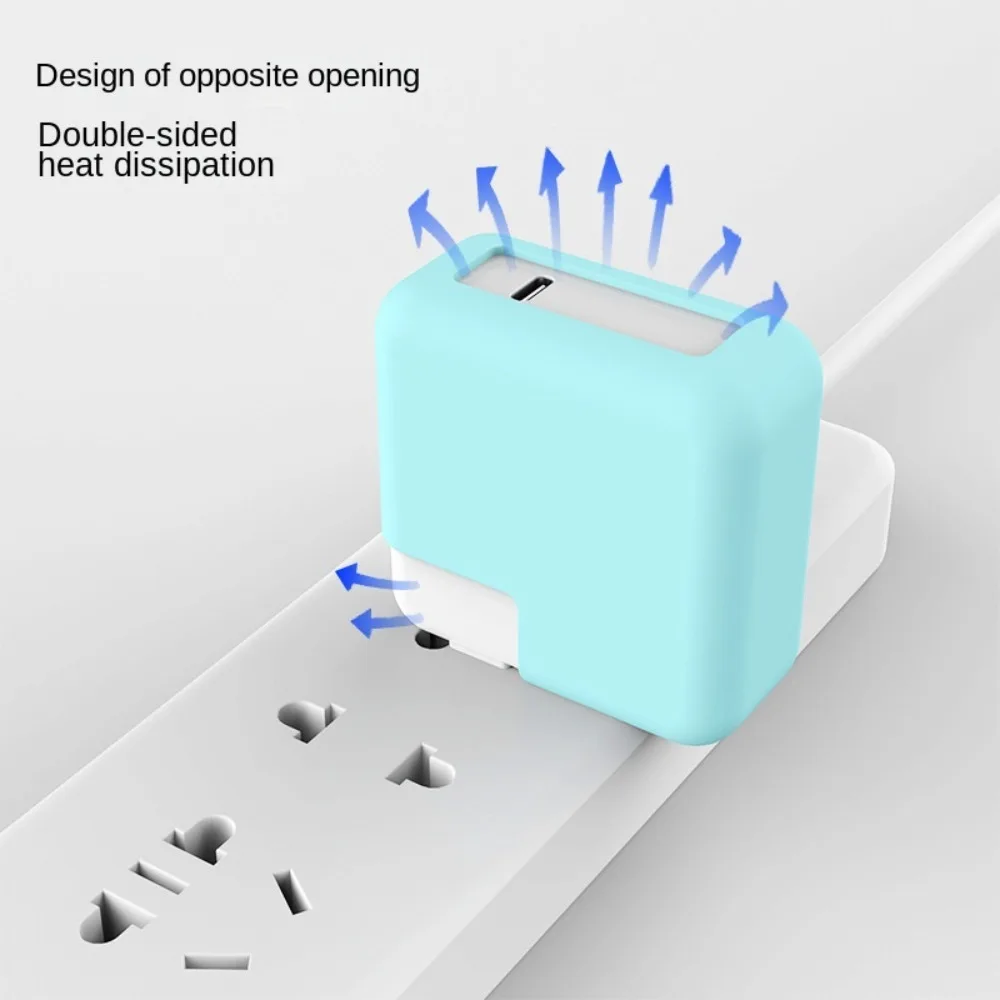 New Silicone Power Adapter Case Shockproof 30W/45W Elastic Cover Anti-drop Dust-proof Charger Case for MacBook