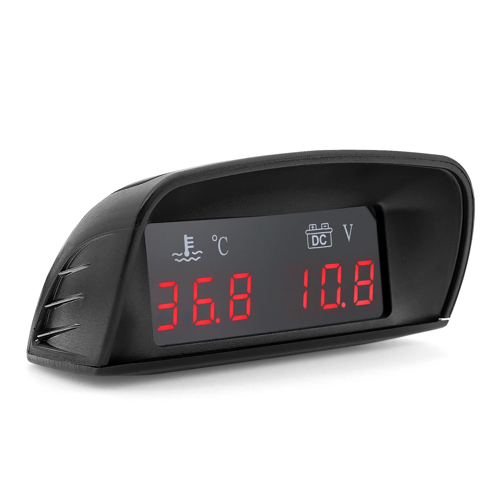 Auto-LKW-Wassertemperaturanzeige Voltmeter 2-in-1-Messgerät mit Wassertemperatursensor und Spannungsmesser für Auto, LKW, Motorrad 12V 24V – Detail 3