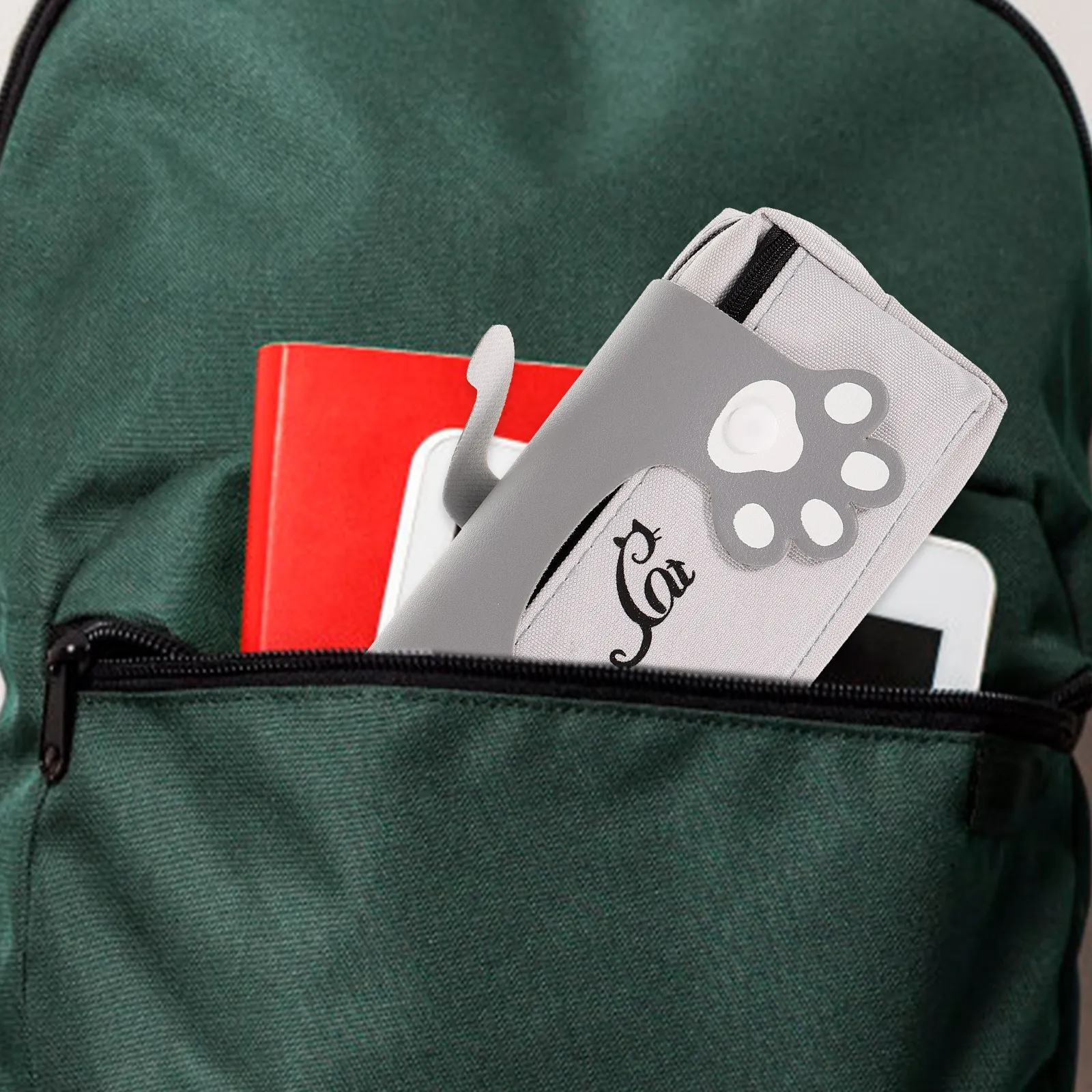 

Милый пенал с дизайном кошки, вместительный чехол на молнии для ручек, сумка для хранения канцелярских принадлежностей для студентов, портативный мультяшный холщовый пенал