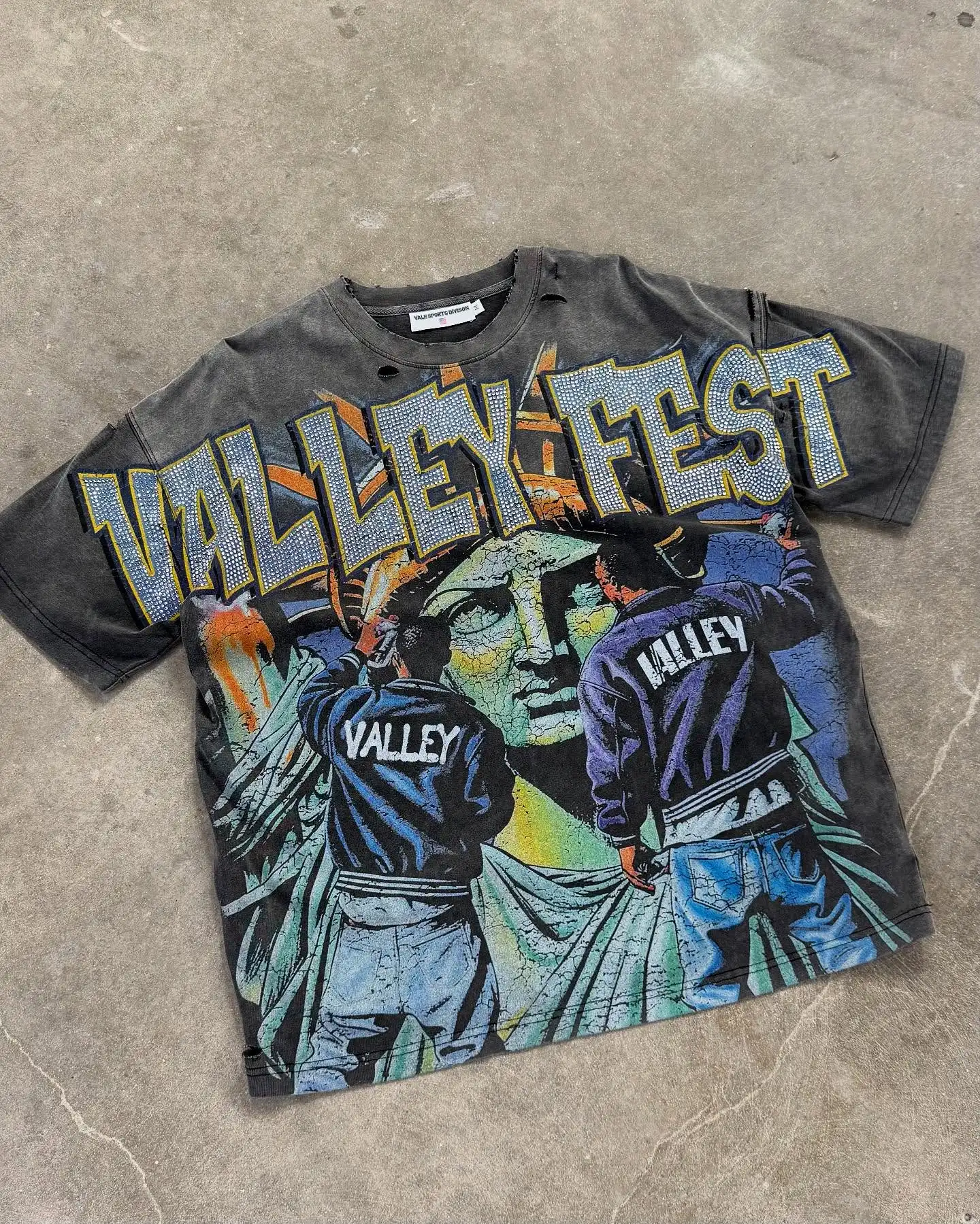 Vale big graphic t shirts oversized y2k tops harajuku vintage gothic american wash cotton short sleeve t shirt men clothing