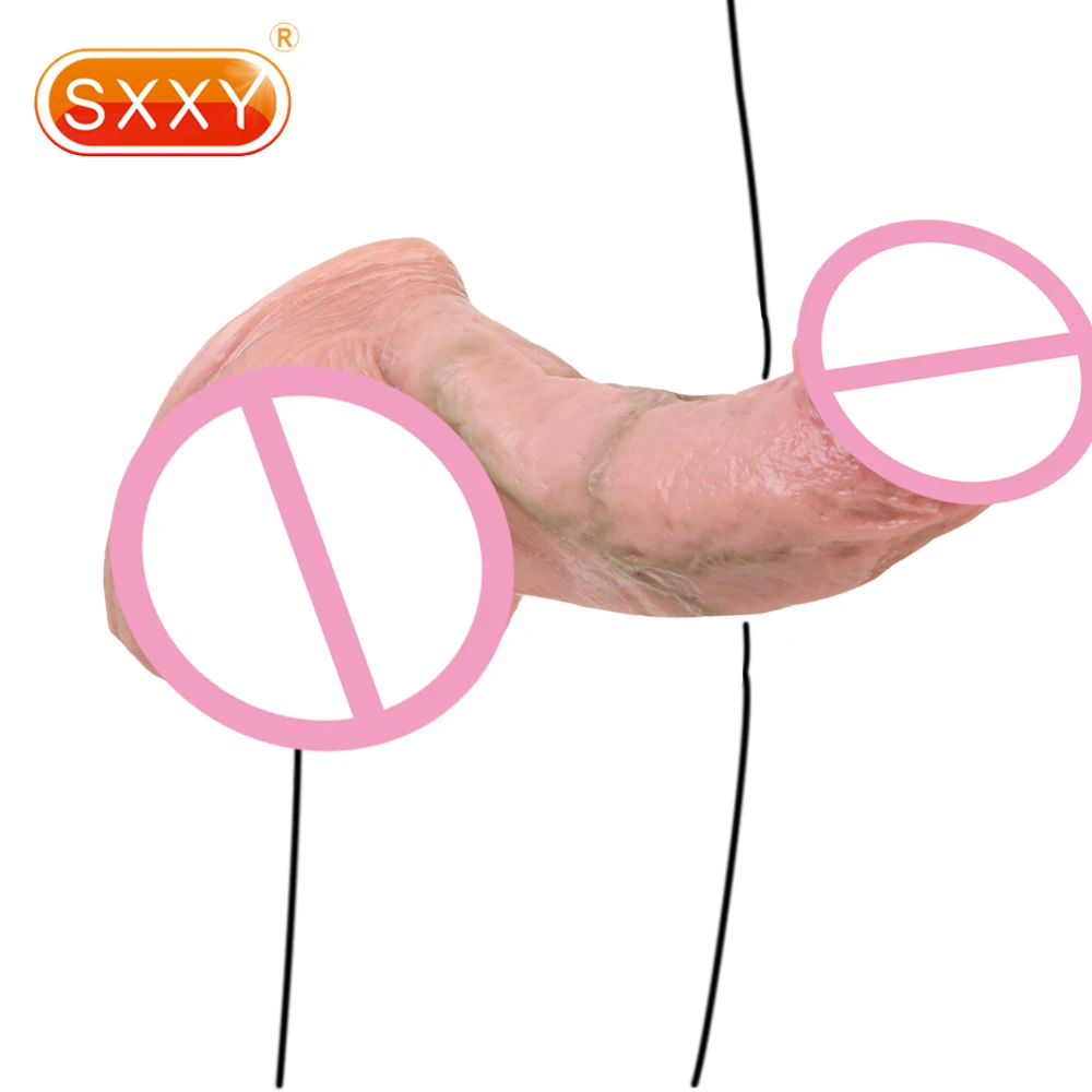 SXXY Silicone Artificial Penis Realistic Dildo With Suction Cup Skin Feeling Dick Anal Plug Sex Toys For Women Men Masturbator