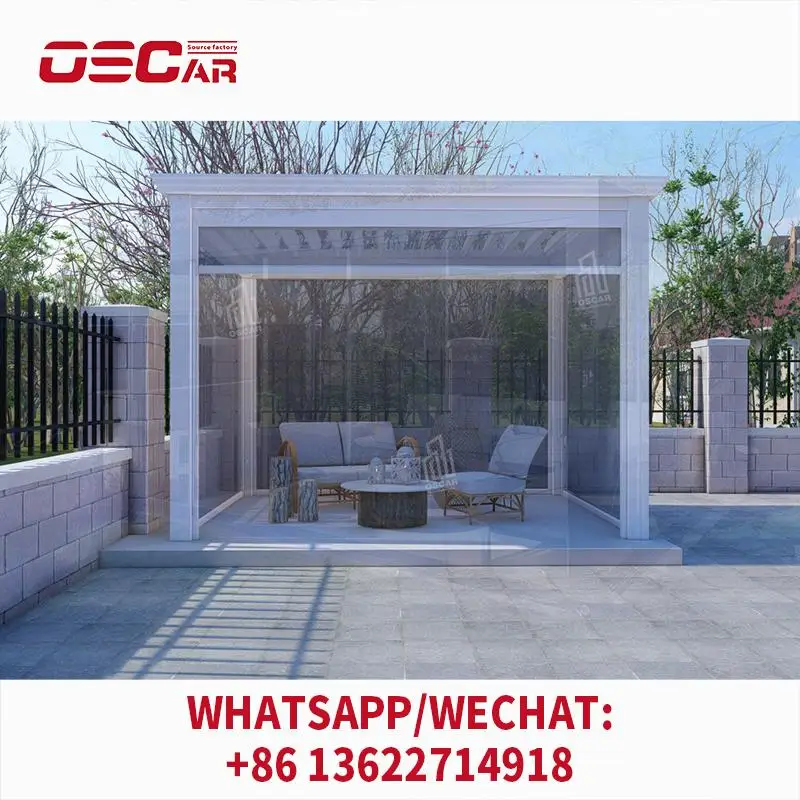 

Моторизованная наружная жалюзированная крыша, водонепроницаемый тент для патио для сада, балкона, террасы, перголи