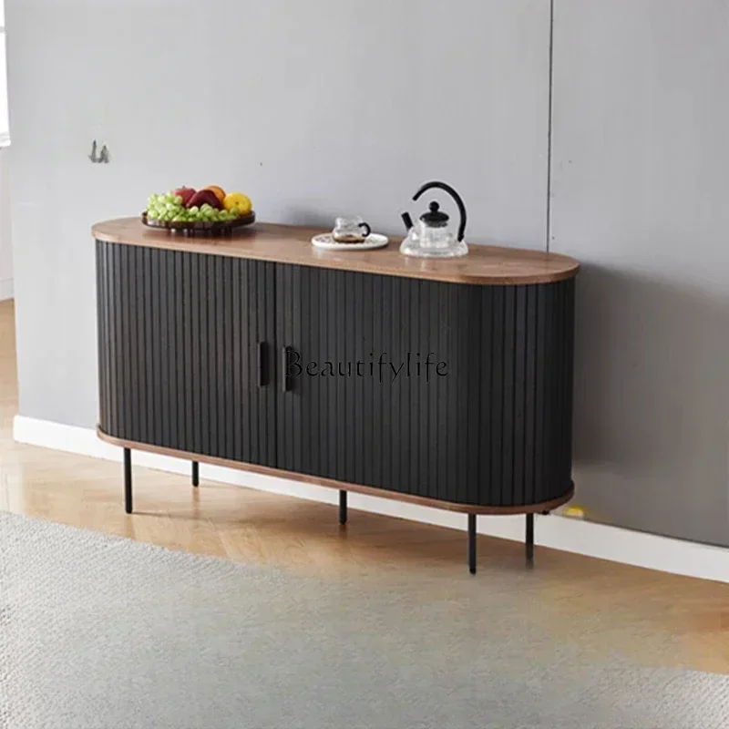 

56Nordic black retro side cabinet, entrance cabinet