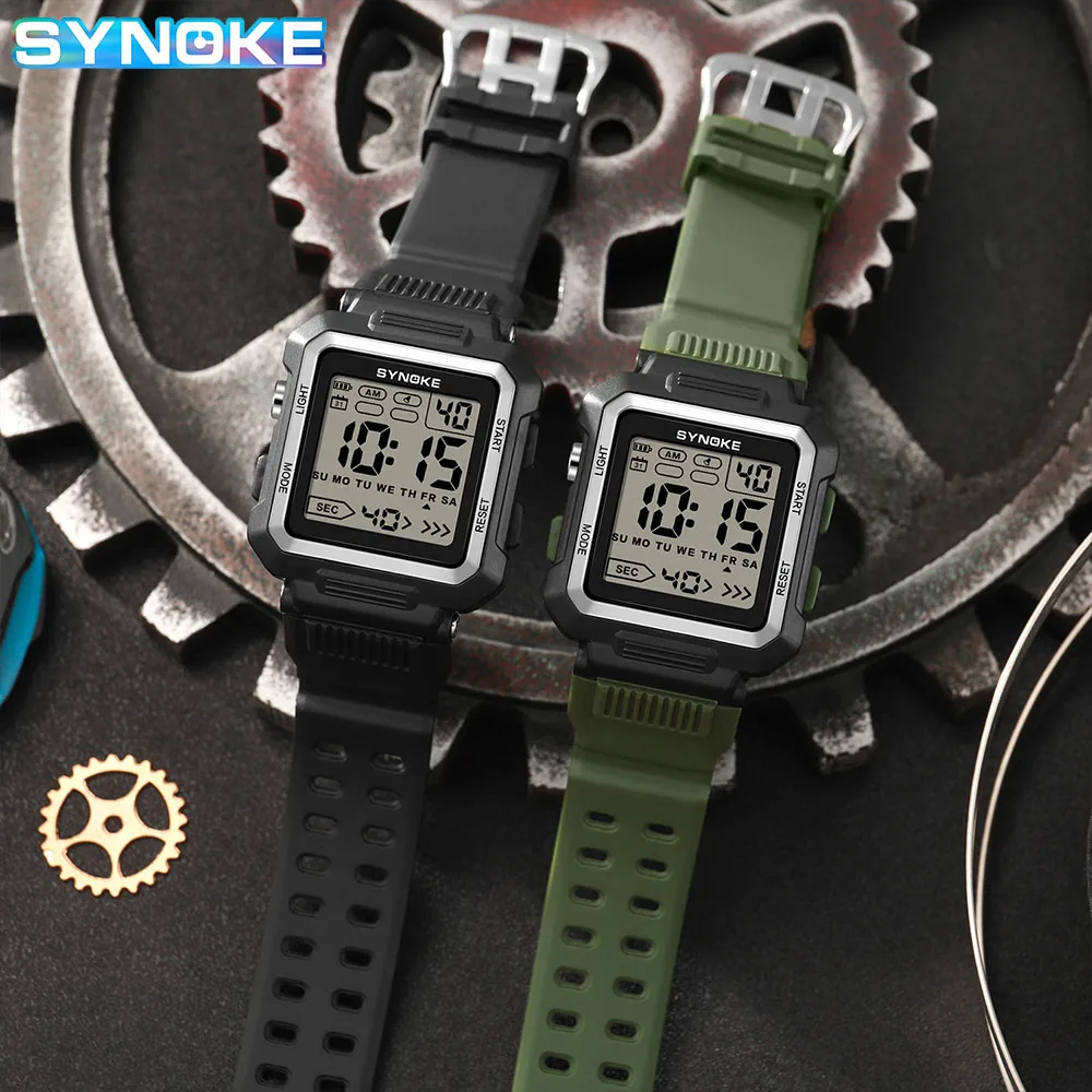 SYNOKE Student Digital Watches Men Sports Luminous Chronograph Waterproof Lady Electronic Military Wrist Watch Relogio Masculino