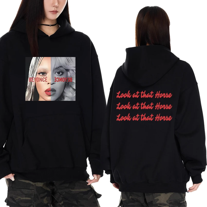 

Hot Sale Look At That Horse Cowboy Carter Beyonce 2025 Tour printed Sweatshirt Unisex fashion pullover Men women Fleece Hoodie