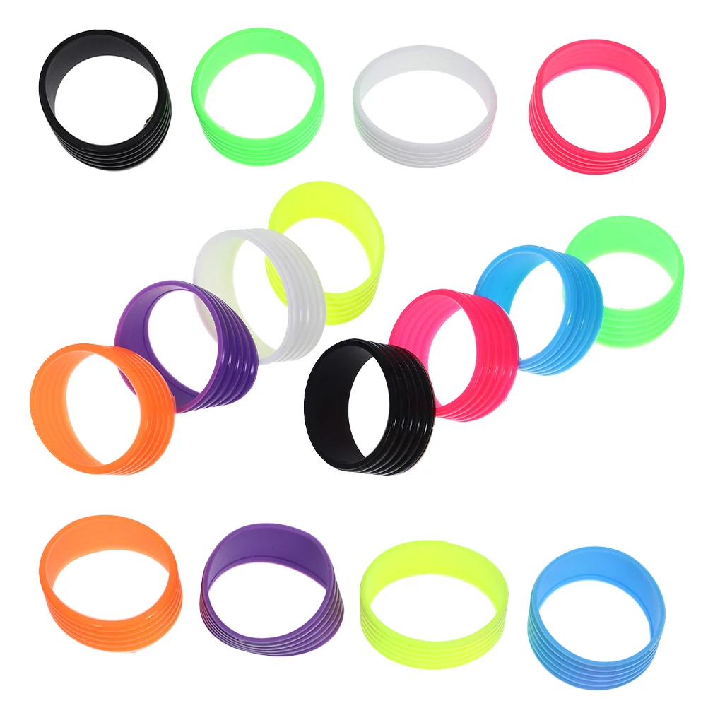 

16pcs Non Slip Rings Tennis Badminton Racket Grips Durable Silicone Replacement Anti Skid Compact Bands Protective